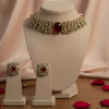 Bridal Kundan Choker Necklace Set with Ruby Stones
