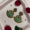 Royal Emerald Crescent Kundan Chandbali