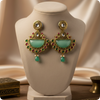 Royal Emerald Crescent Kundan Chandbali