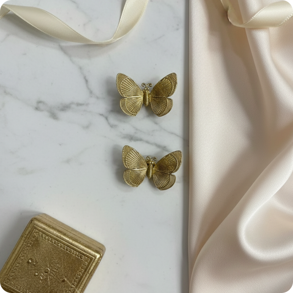 Golden Luxe Butterfly Stud Earrings