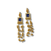 Royal Blue Kundan Long Dangler Earrings