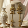 Majestic Golden Temple Tassel Earrings