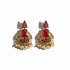 Regal Ruby Maharani Pearl Dangler Earrings