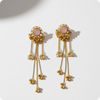 Blush Aura Gold Jhumka Dangler Earrings
