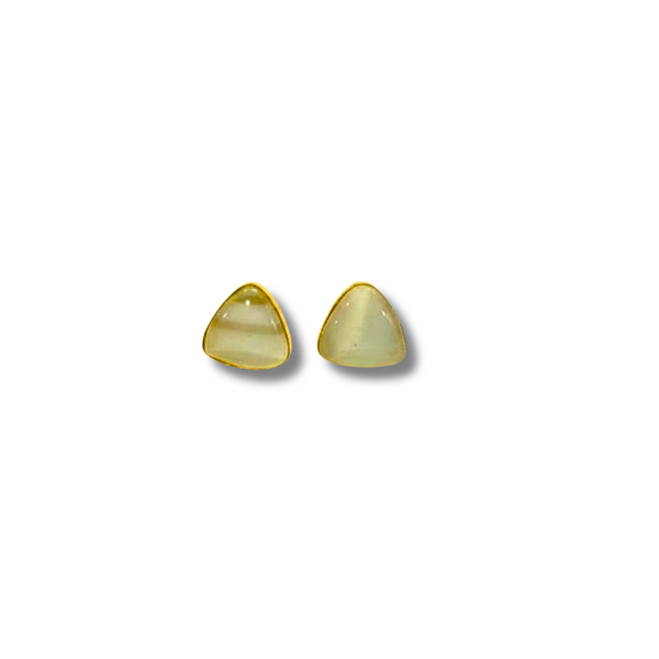 PearlGlow Studs – Mother-of-Pearl Elegance in Gold Finish