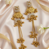 Majestic Golden Temple Tassel Earrings