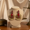 Regal Ruby Maharani Pearl Dangler Earrings