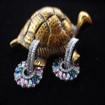β¨ Multi-Color AD Stone Earrings for Women | Elegant Party & Casual Wear