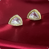 π Triangle Moissanite Stud Earrings β Elegant Everyday & Party Jewelry