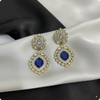 💙 Royal Blue Kundan Earrings – Traditional Indian Wedding Jewelry