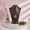 Emerald Green & Gold Regal Jewelry Set | Shop Dazzling Necklaces & Earrings