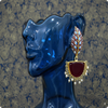 ✨ Anamel Natural Stone Maroon Earrings | Elegant Ethnic & Party Wear