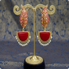 ✨ Anamel Natural Stone Red Earrings | Elegant Ethnic & Party Wear