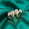 ✨ Golden Heart Shape Earrings | Elegant Party & Daily Wear