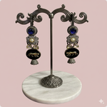 π Ashti Royal Blue Elephant Motif Earrings with Jhumka β Luxury Ethnic Statement Jewelry