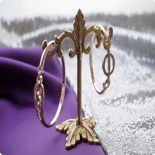 Combo | Rose Gold Teardrop Zircon Kada | Elegant Party Wear Bracelet for Women
