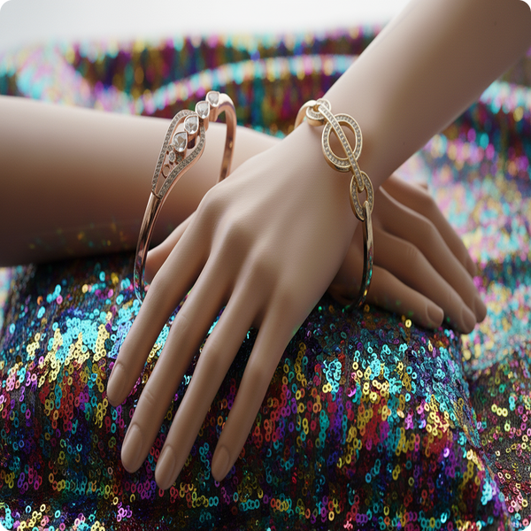 Combo | Rose Gold Teardrop Zircon Kada | Elegant Party Wear Bracelet for Women