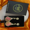 🌸 Pink Designer Drop Earrings with Butterfly Top – Modern Ethnic Fusion Jewelry
