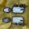 ✨ Brass Designer Earrings with White Stone & Antique Detailing – Statement Ethnic Jewelry
