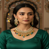 Real & Premium Stones Kundan Meenakari Multi Beads Set | Traditional Bridal Jewelry