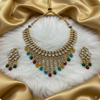 Real & Premium Stones Kundan Meenakari Multi Beads Set | Traditional Bridal Jewelry