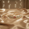 Premium Real Stones Kundan Meenakari Multi-Beads Choker Set | Bridal Jewelry