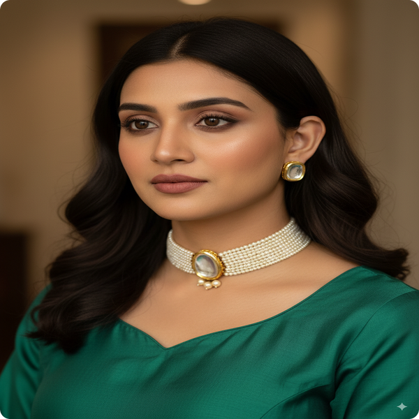 Kundan Meenakari Choker Set | Traditional Bridal Jewelry