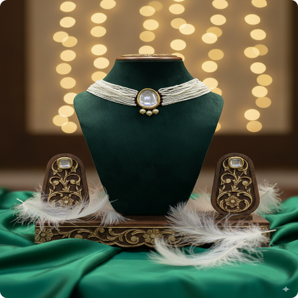 Kundan Meenakari Choker Set | Traditional Bridal Jewelry