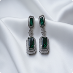 β¨ Moissanite High-Quality Green Earrings | Elegant Party & Daily Wear