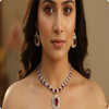 Maroon AD Stone Jewelry Set | Elegant Party & Bridal Wear