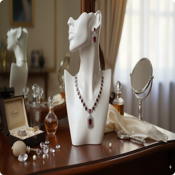 Maroon AD Stone Jewelry Set | Elegant Party & Bridal Wear