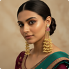 πΈ Long Pink Stone Kashmiri Jhumka Earrings with Golden Tassels β Traditional Statement Jewelry