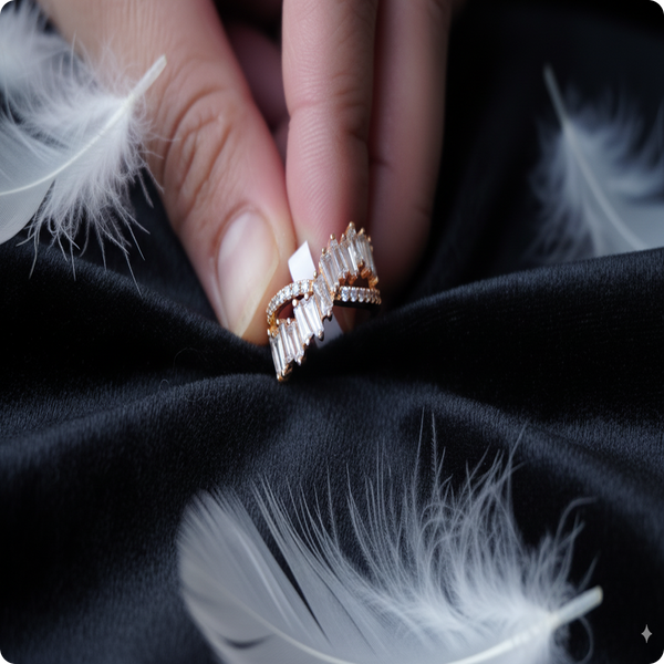 Combo of 2 | Elegant Designer Ring for Women | Rose Gold & Cocktail
