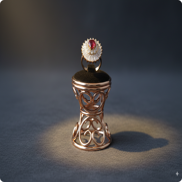 Combo of 2 | Elegant Designer Ring for Women | Red & White Gold Rings Set