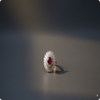 Combo of 2 | Elegant Designer Ring for Women | Red & White Gold Rings Set