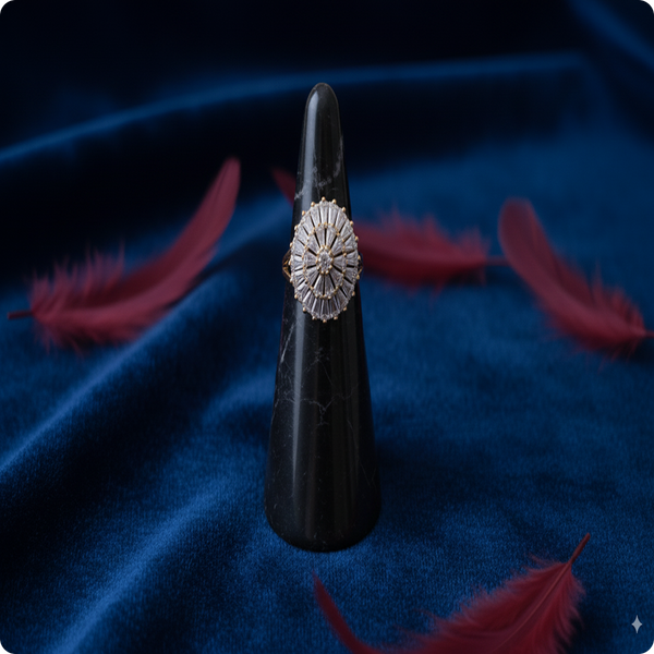 Combo of 2 | Elegant Designer Ring for Women | Red & White Gold Rings Set