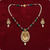 Traditional Ganesha Temple Necklace Set with Kundan Work and Pearl Drops β Red & Green Beads β Ashthi Jewels