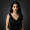 White & Black AD Stone Jewelry Set | Elegant Casual Wear