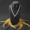 White & Black AD Stone Jewelry Set | Elegant Casual Wear
