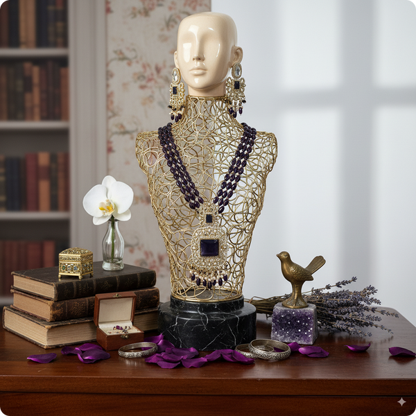 ☕ Coffee Color Beads Long Necklace with Designer Pendant – Versatile Ethnic & Modern Jewelry
