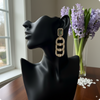 π Light Green Stone Chain-Link Dangler Earrings β Luxury Ethnic & Modern Jewelry