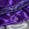 ✨ Elegant Om Silver Pendant Set with Matching Earrings – Spiritual Jewelry for Everyday Elegance.
