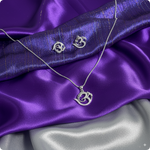 β¨ Elegant Om Silver Pendant Set with Matching Earrings β Spiritual Jewelry for Everyday Elegance.