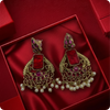 Regal Ruby Maharani Pearl Dangler Earrings