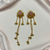 Blush Aura Gold Jhumka Dangler Earrings