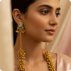 Regal Gold Kundan Long Drop Earrings – Traditional Bridal Statement Jewellery