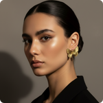 Golden Luxe Butterfly Stud Earrings