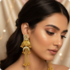 Majestic Golden Temple Tassel Earrings