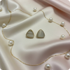 PearlGlow Studs – Mother-of-Pearl Elegance in Gold Finish
