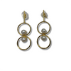 Elegant Dual Hoop Pearl Drop Earrings